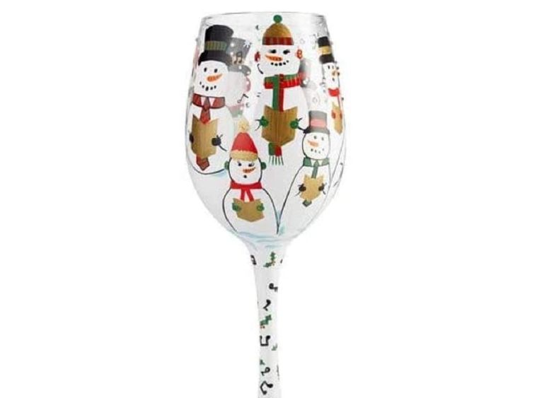 christmas theme wine glasses